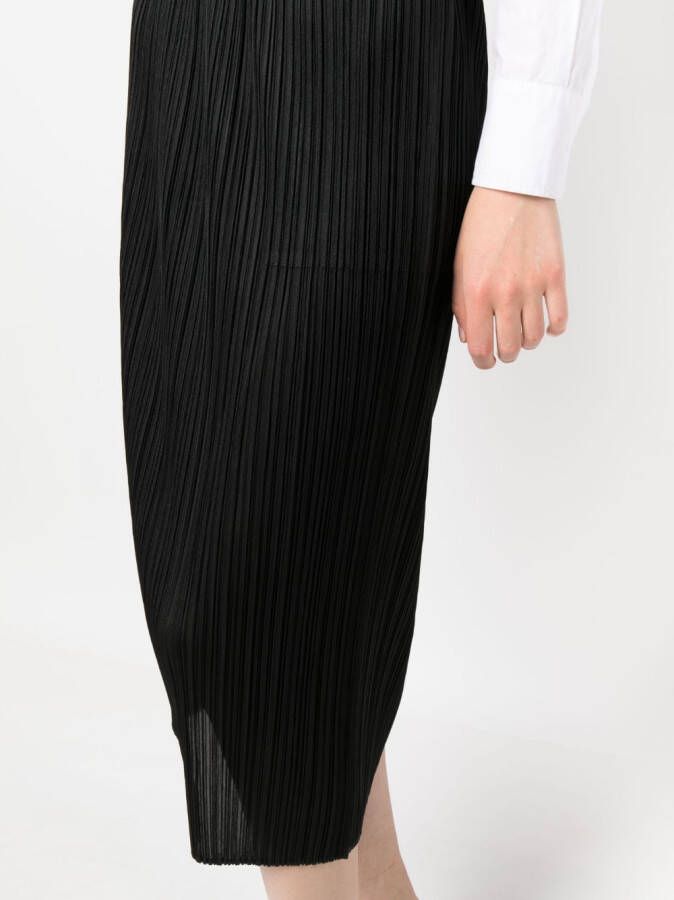 Pleats Please Issey Miyake High waist plooirok Zwart