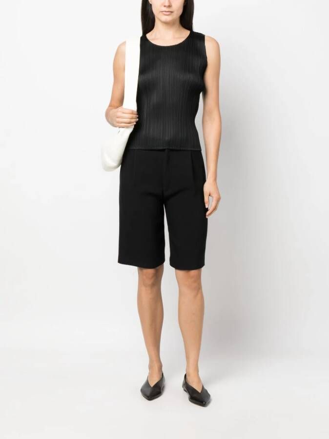 Pleats Please Issey Miyake Plissé top Zwart