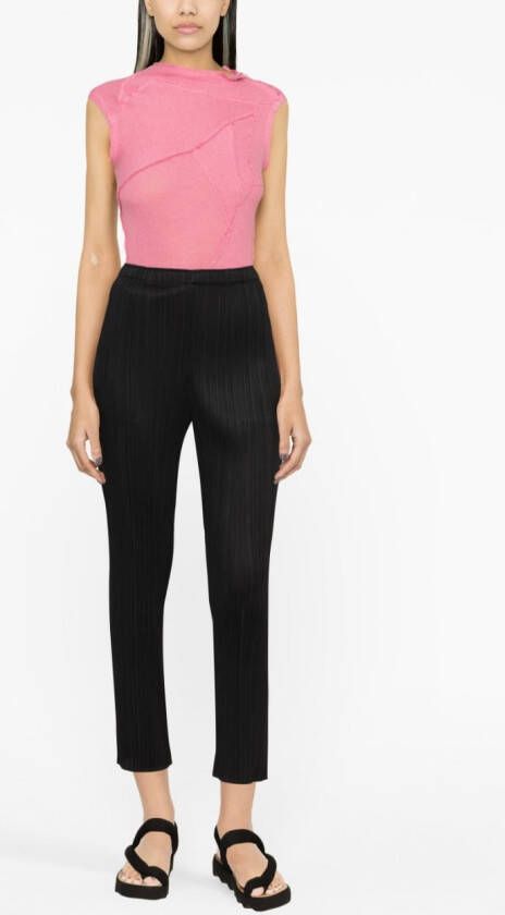 Pleats Please Issey Miyake Cropped broek Zwart