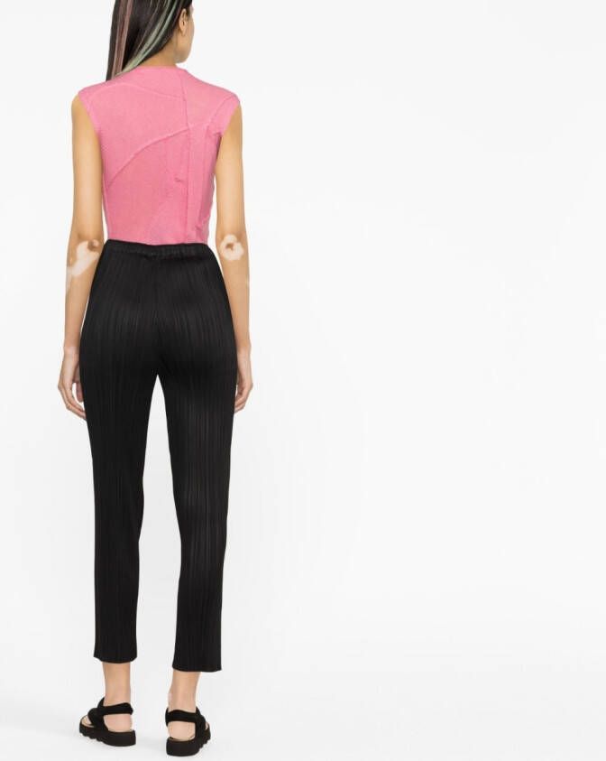 Pleats Please Issey Miyake Cropped broek Zwart
