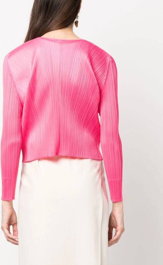 Pleats Please Issey Miyake Vest met plissé-effect Roze