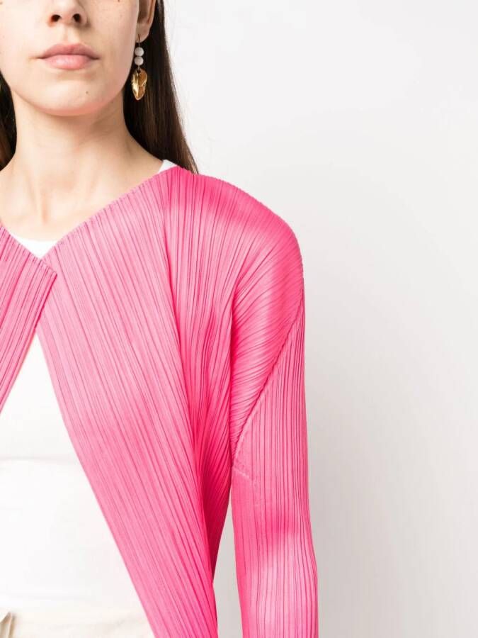 Pleats Please Issey Miyake Vest met plissé-effect Roze