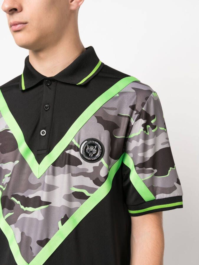 Plein Sport Katoenen poloshirt Zwart