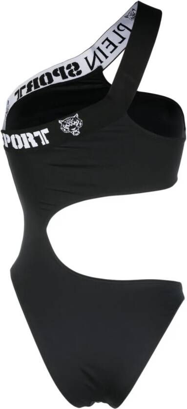 Plein Sport Asymmetrisch badpak Zwart