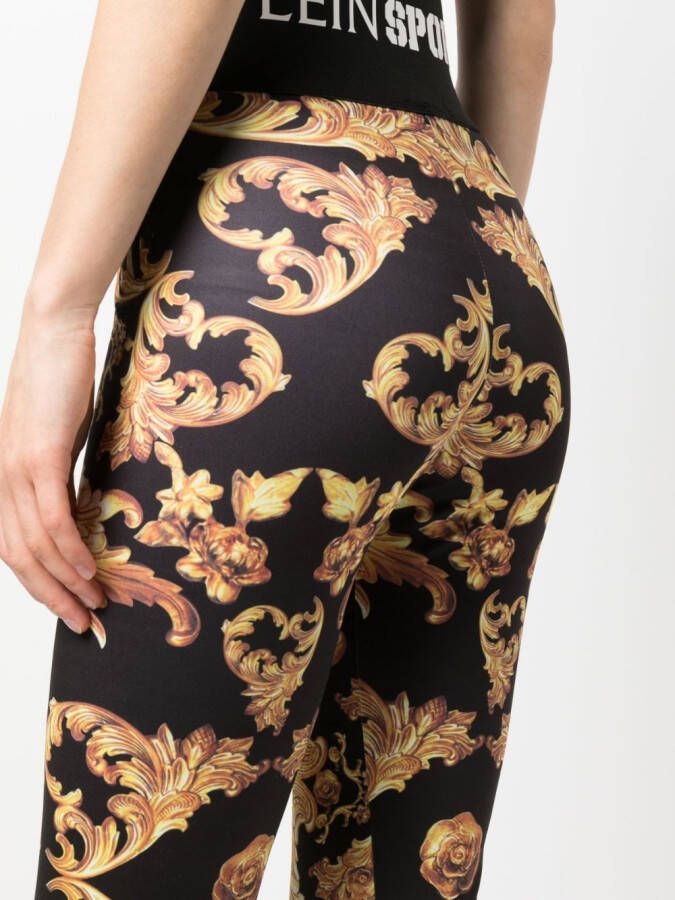 Plein Sport Legging met barokprint Zwart