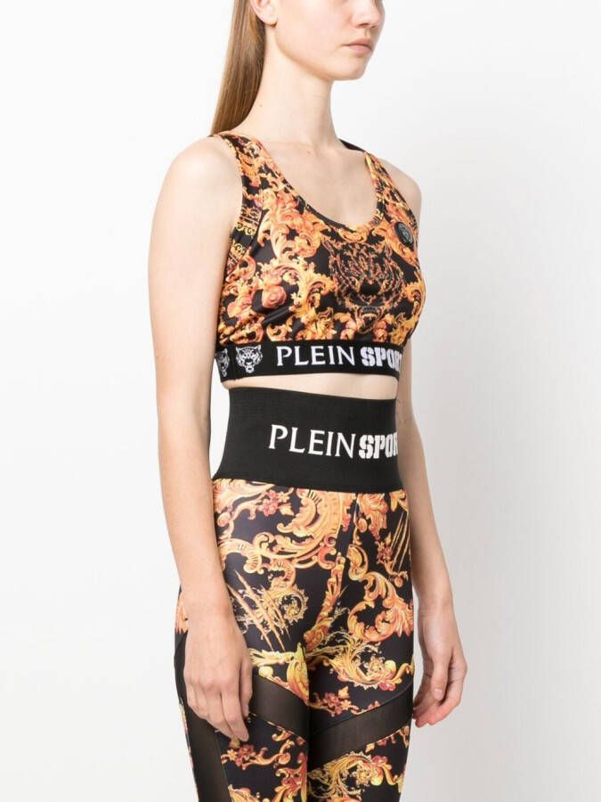 Plein Sport Tanktop met barokprint Zwart