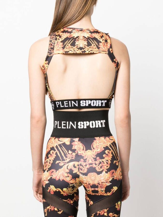Plein Sport Tanktop met barokprint Zwart