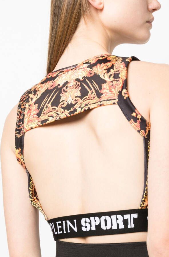 Plein Sport Tanktop met barokprint Zwart