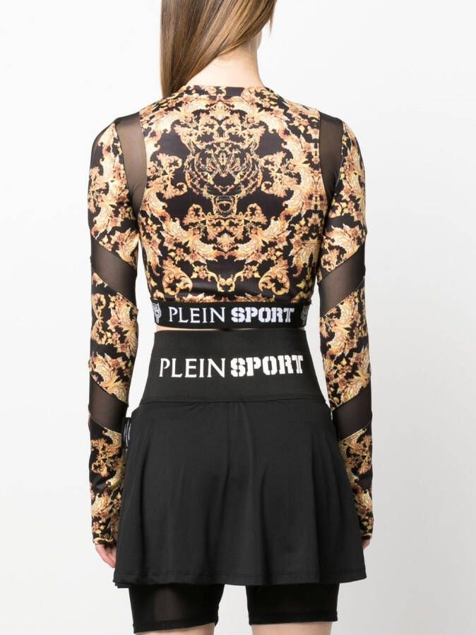 Plein Sport Top met barokprint Zwart