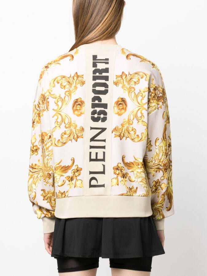 Plein Sport Blouse met barokprint Beige
