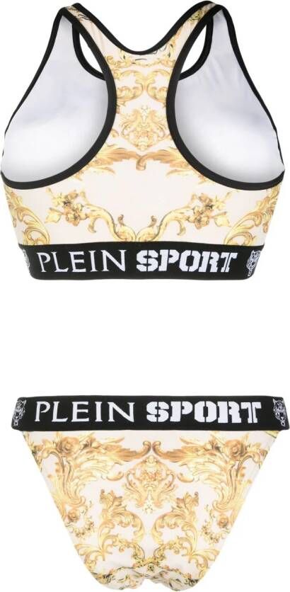 Plein Sport Bikini met barokprint Beige