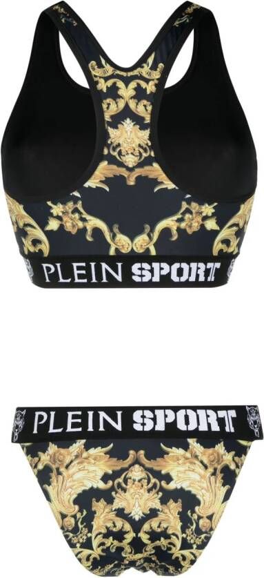 Plein Sport Bikini met barokprint Zwart