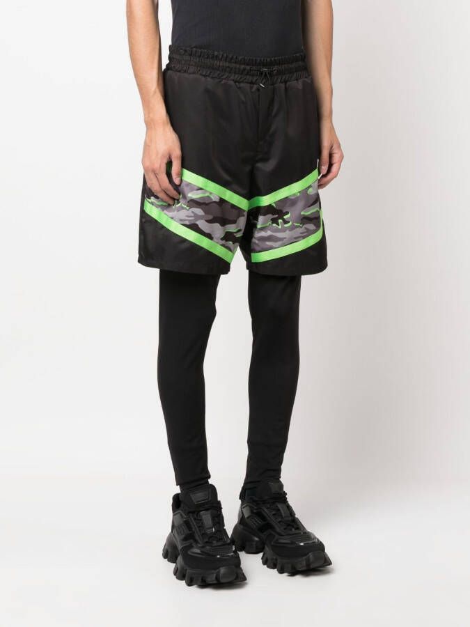 Plein Sport Overhemd met camouflageprint Zwart