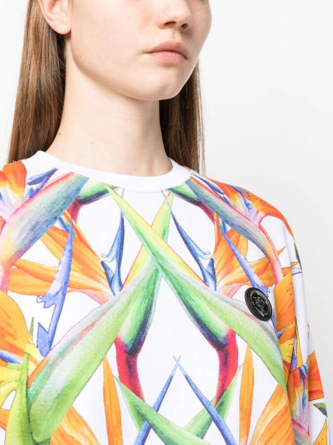 Plein Sport Sweater met bloemenprint Wit