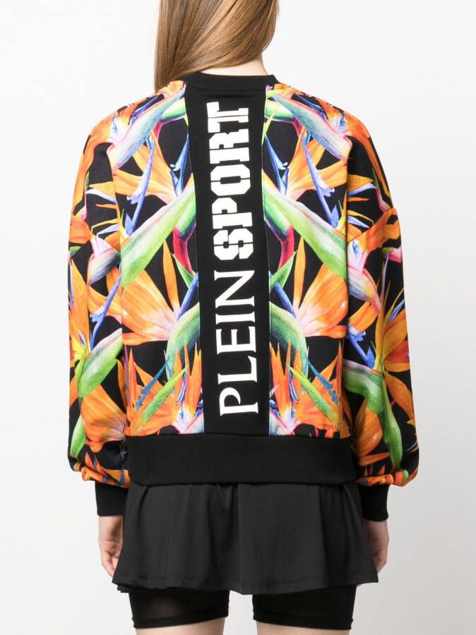 Plein Sport Sweater met bloemenprint Zwart