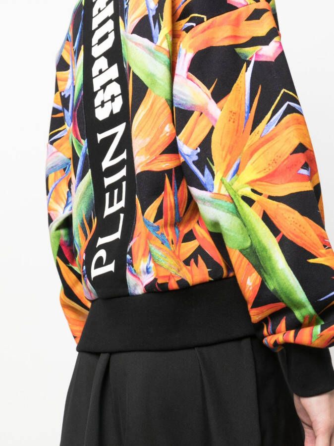 Plein Sport Sweater met bloemenprint Zwart