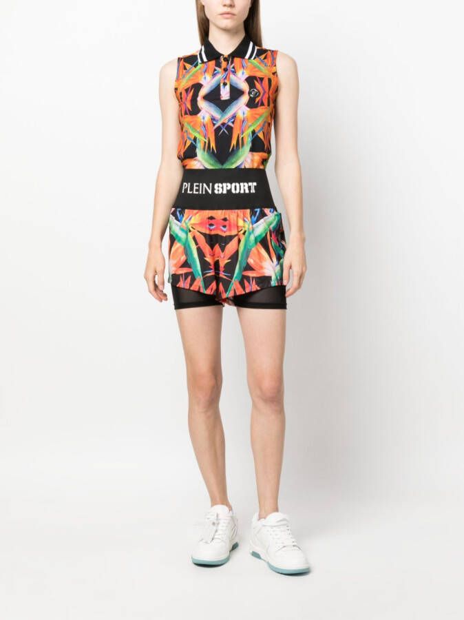 Plein Sport Blouse met bloemenprint Zwart