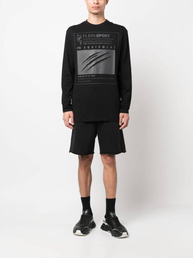 Plein Sport Sweater met print Zwart