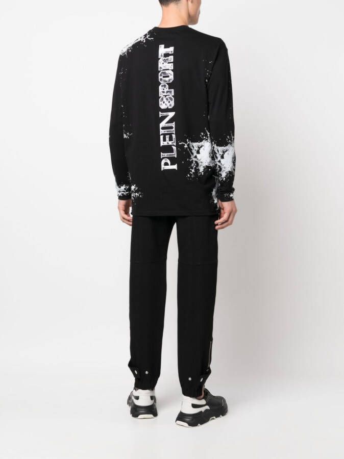 Plein Sport Sweater met print Zwart