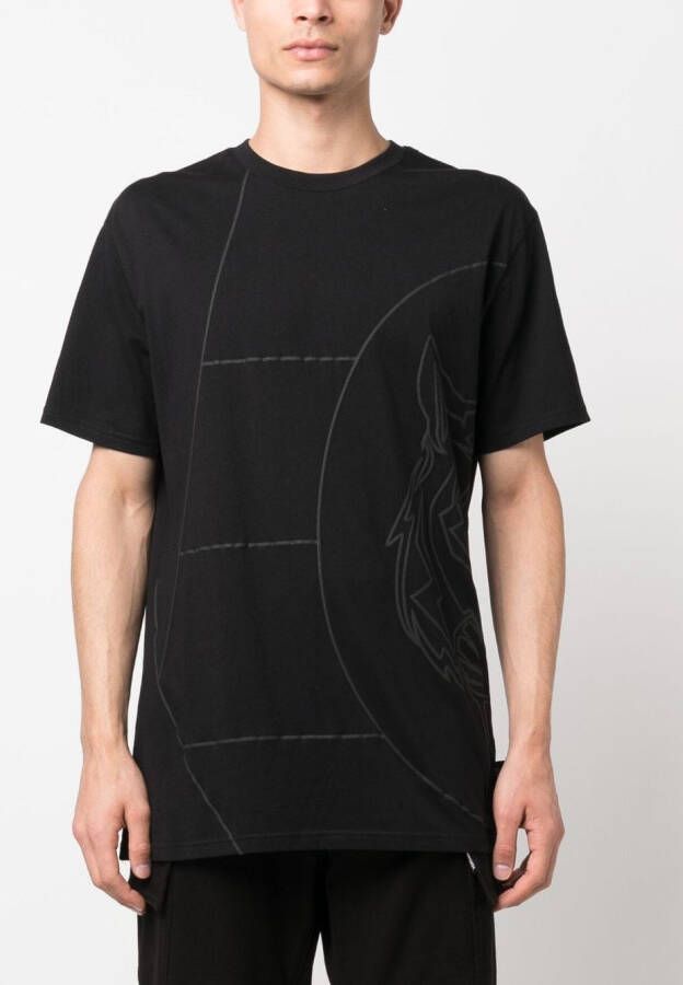 Plein Sport T-shirt met print Zwart