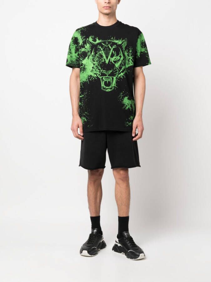 Plein Sport T-shirt met print Zwart