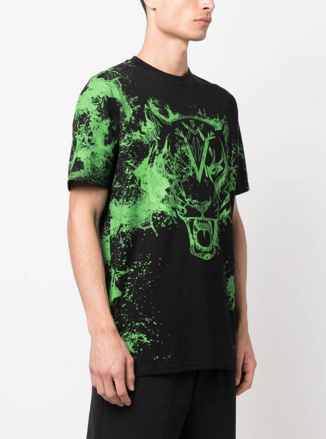Plein Sport T-shirt met print Zwart