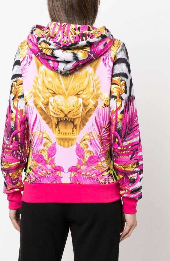 Plein Sport Hoodie met grafische print Roze
