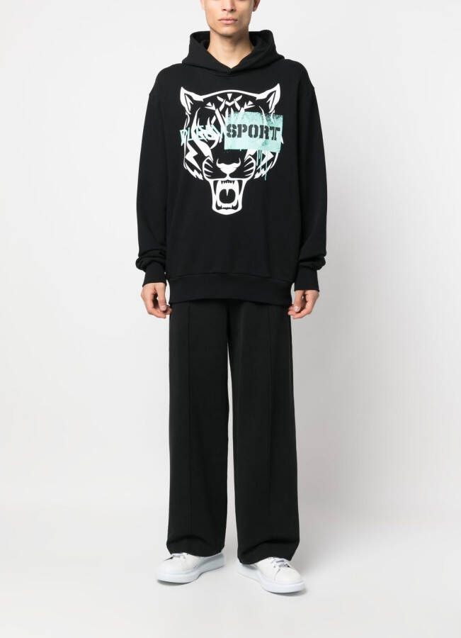 Plein Sport Hoodie met lange mouwen Zwart