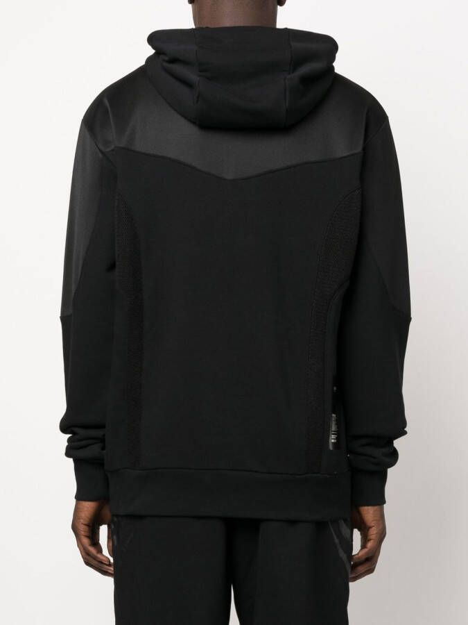 Plein Sport Hoodie met logo-reliëf Zwart