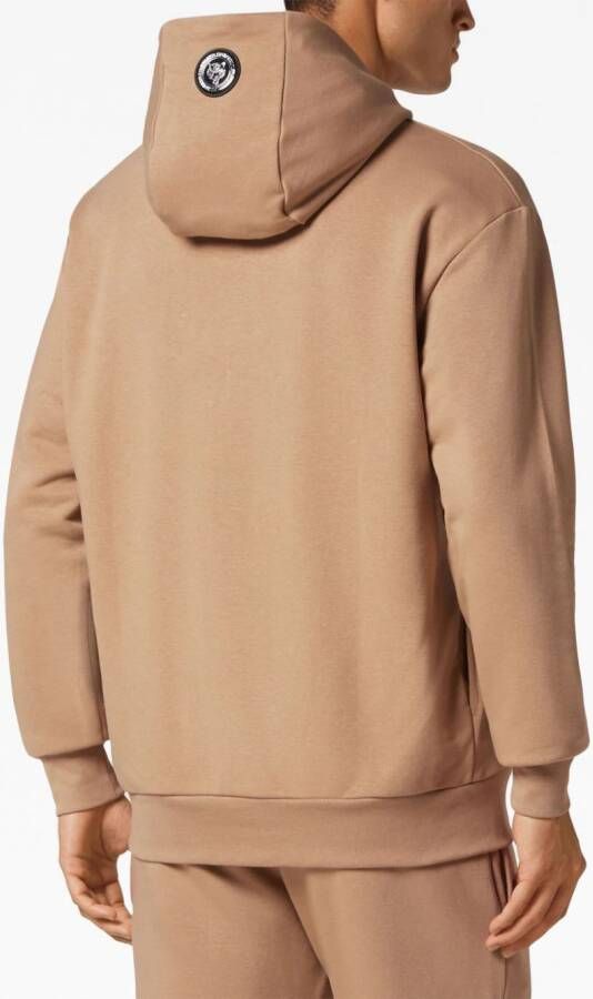 Plein Sport Hoodie met logoprint Bruin
