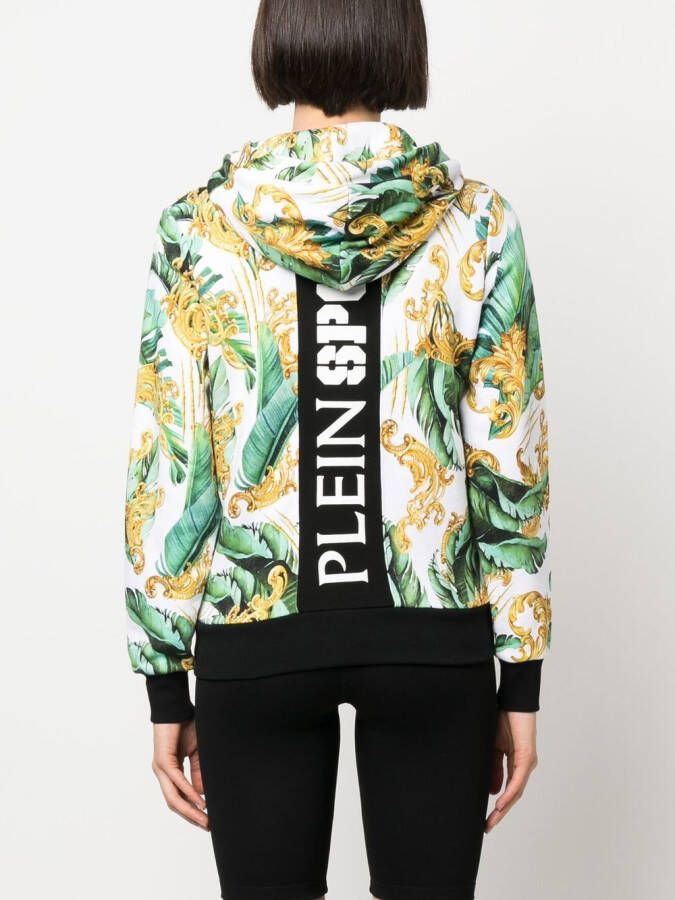 Plein Sport Hoodie met logoprint Wit