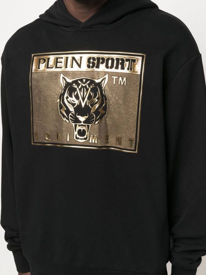 Plein Sport Hoodie met logoprint Zwart