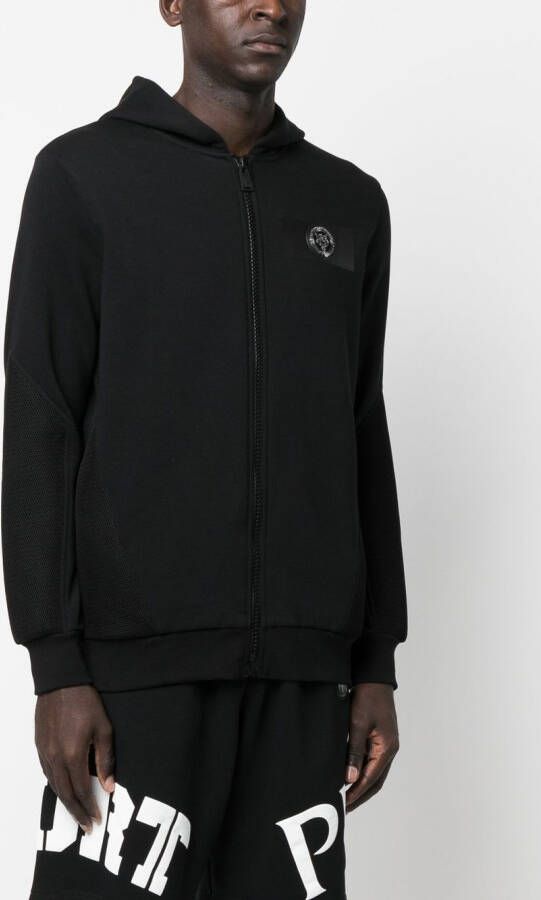 Plein Sport Hoodie met logoprint Zwart