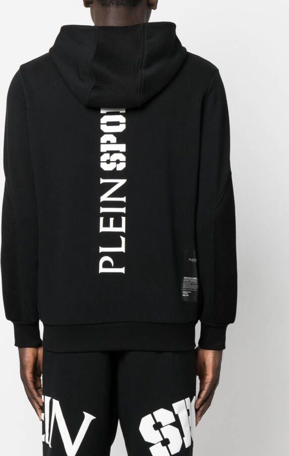 Plein Sport Hoodie met logoprint Zwart