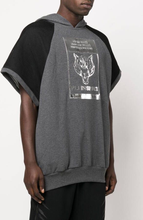 Plein Sport Hoodie met print Zwart