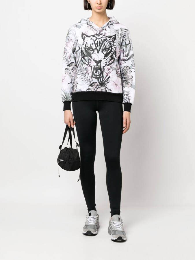 Plein Sport Hoodie met tijgerprint Grijs