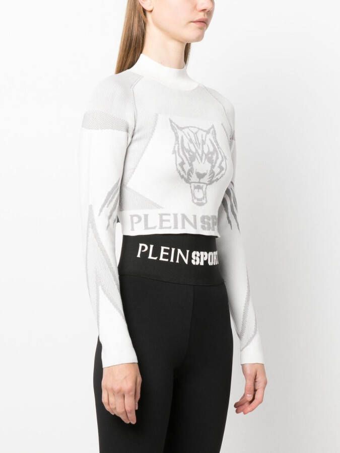 Plein Sport Cropped top Wit