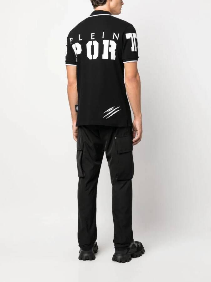 Plein Sport Katoenen poloshirt Zwart