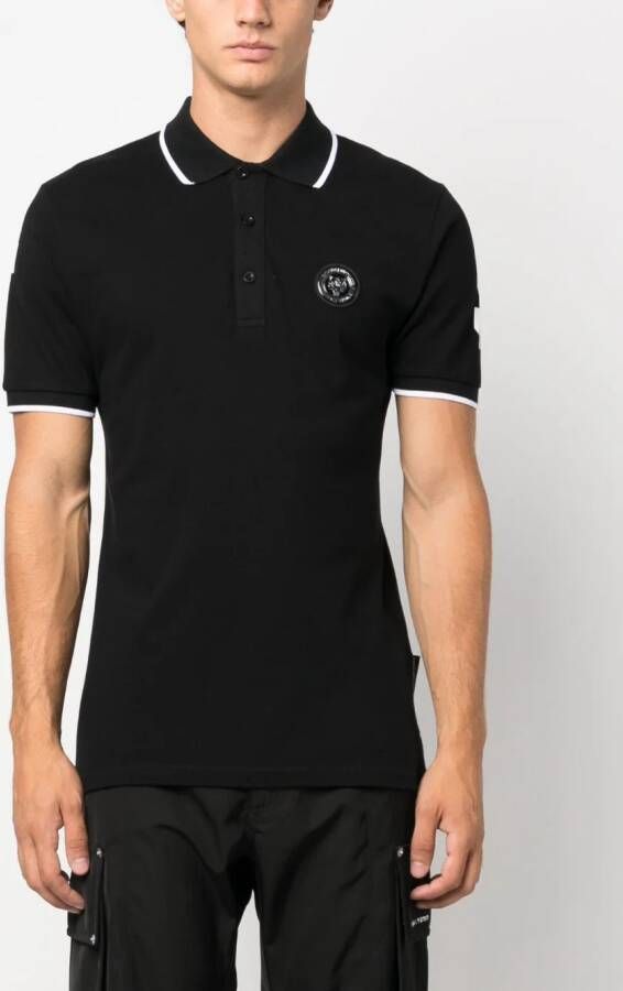 Plein Sport Katoenen poloshirt Zwart