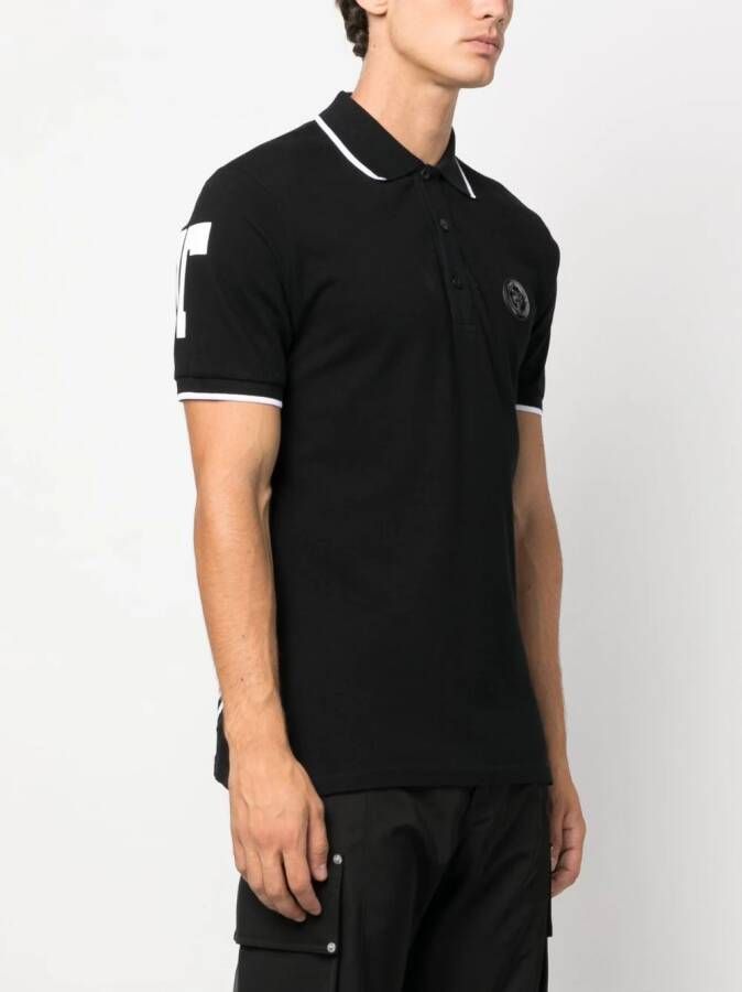 Plein Sport Katoenen poloshirt Zwart