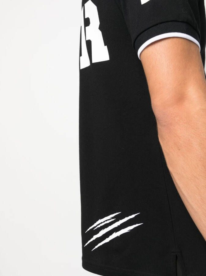 Plein Sport Katoenen poloshirt Zwart