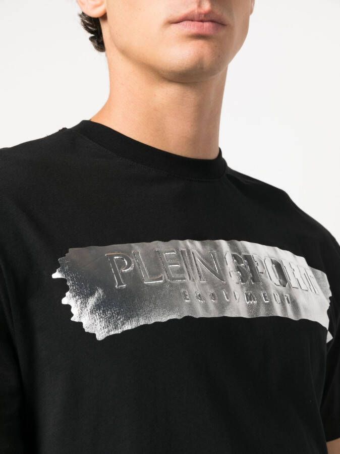 Plein Sport Katoenen T-shirt Zwart