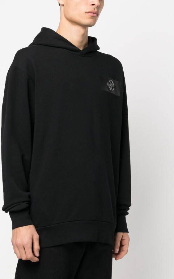 Plein Sport Hoodie met logopatch Zwart