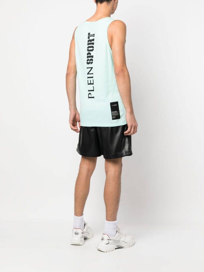 Plein Sport Tanktop met logopatch Groen