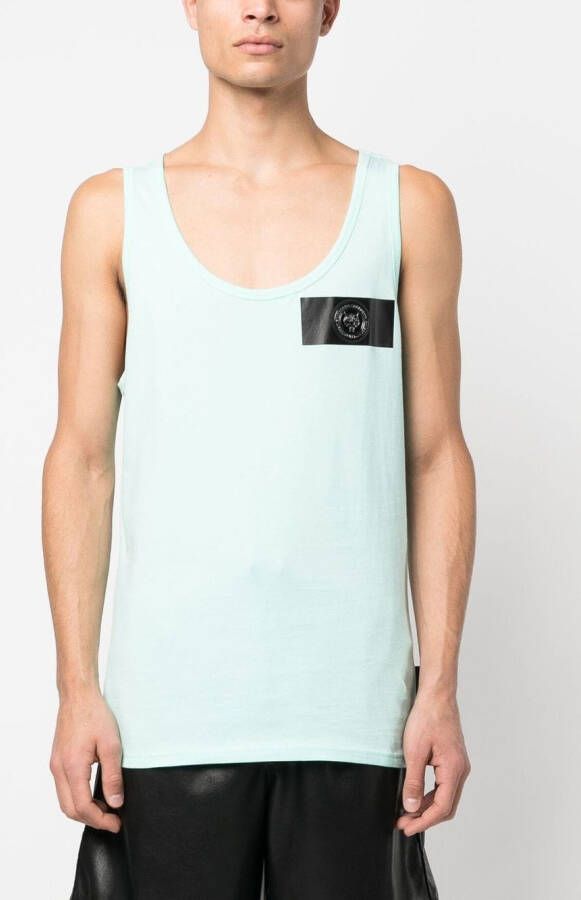 Plein Sport Tanktop met logopatch Groen