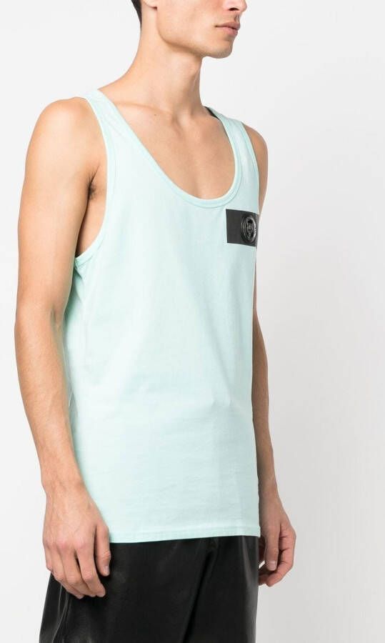 Plein Sport Tanktop met logopatch Groen