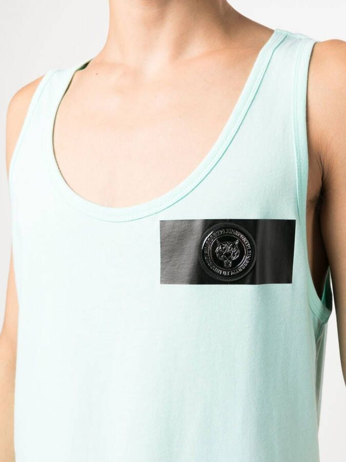 Plein Sport Tanktop met logopatch Groen