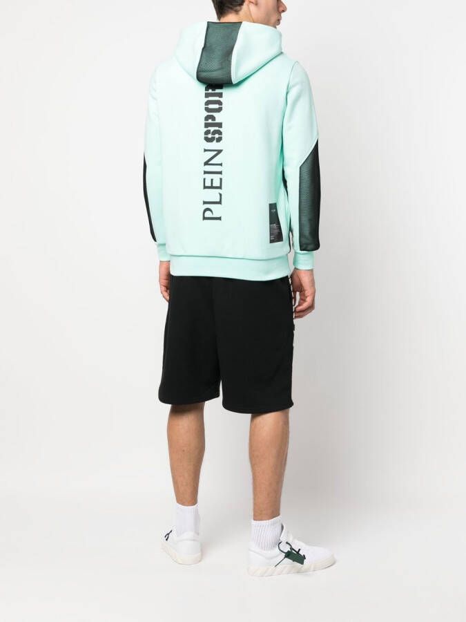 Plein Sport Hoodie met logopatch Groen
