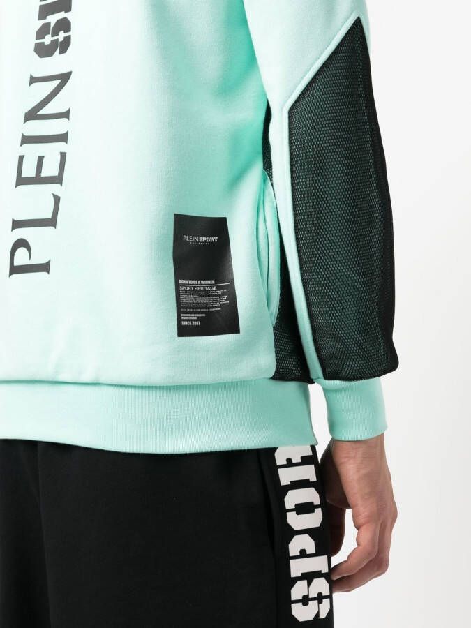 Plein Sport Hoodie met logopatch Groen