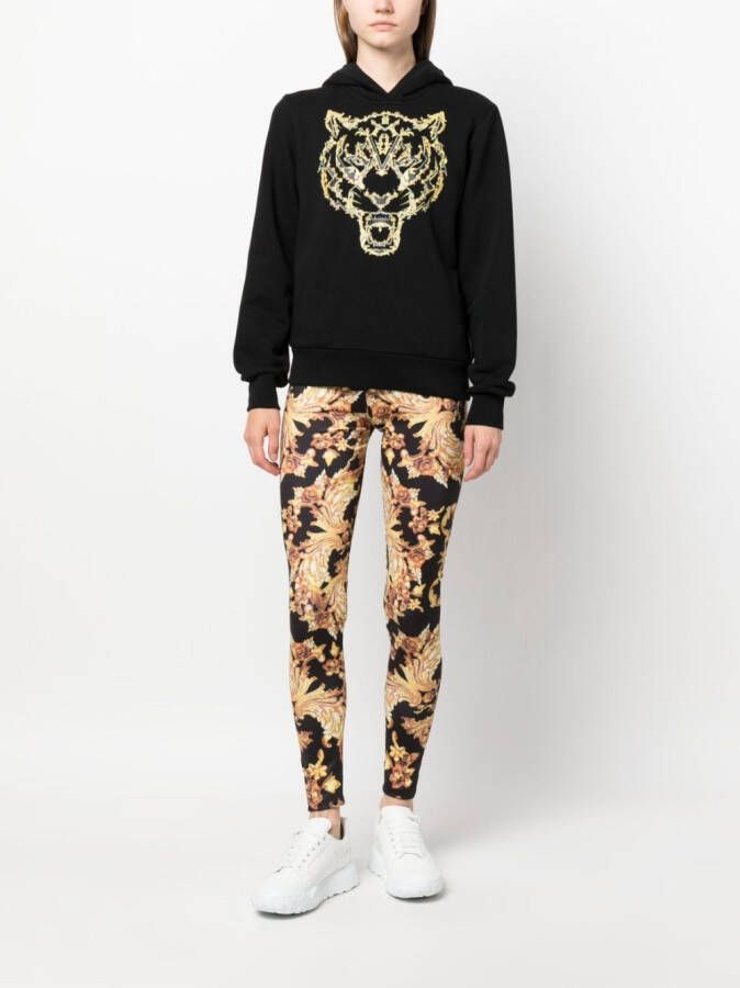 Plein Sport Hoodie met logoprint Zwart
